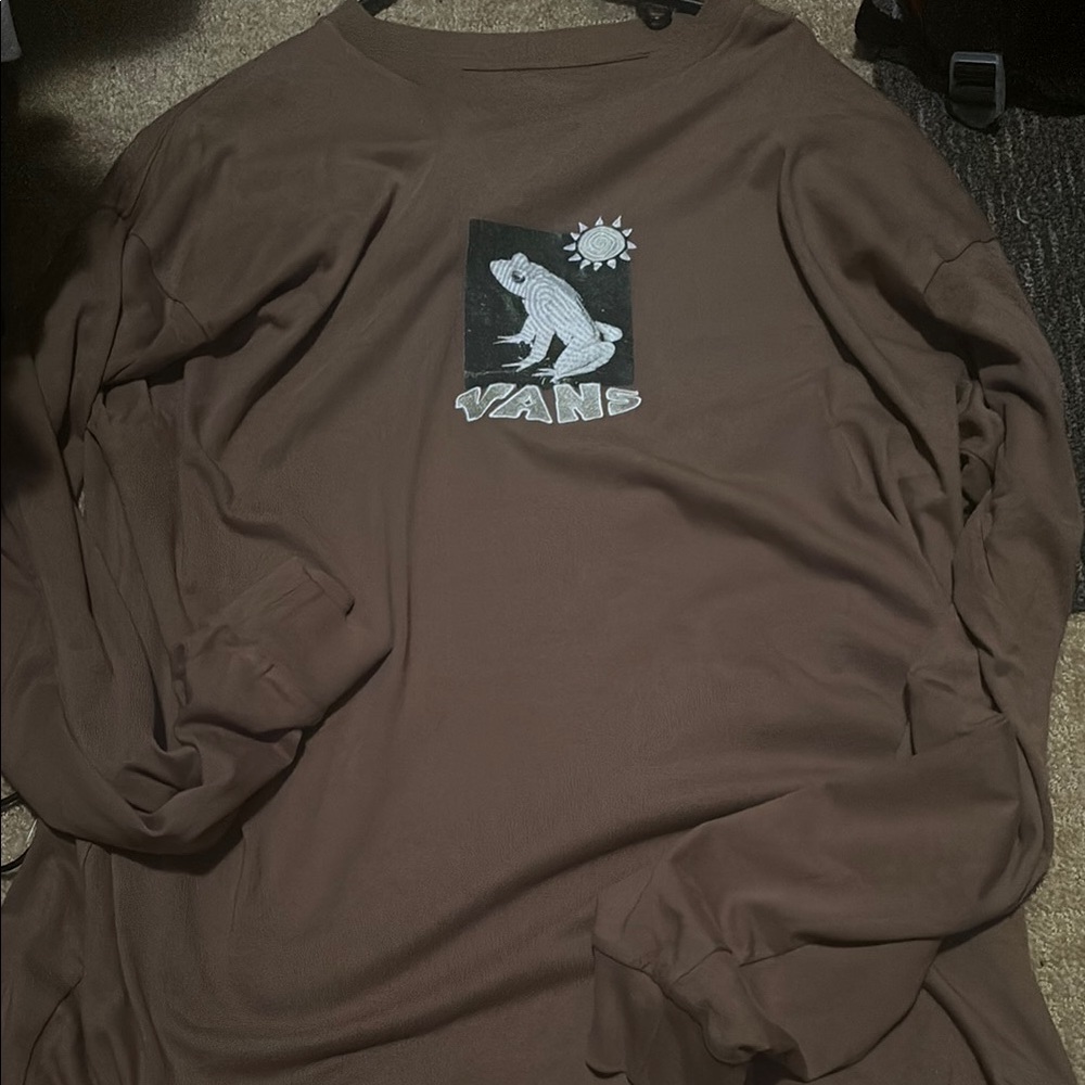BRAND NEW VANS  Brown Long Sleeve Shirt